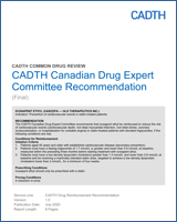 Cover of CADTH Canadian Drug Expert Committee Recommendation: Icosapent Ethyl (Vascepa — HLS Therapeutics Inc.)