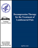 Cover of Decompression Therapy for the Treatment of Lumbosacral Pain