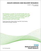 Cover of Insights from the clinical assurance of service reconfiguration in the NHS: the drivers of reconfiguration and the evidence that underpins it – a mixed-methods study