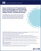 Cover of Types and Amounts of Complementary Foods and Beverages and Food Allergy, Atopic Dermatitis/Eczema, Asthma, and Allergic Rhinitis: A Systematic Review