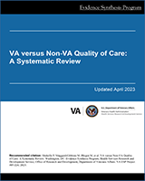 Cover of VA versus Non-VA Quality of Care: A Systematic Review