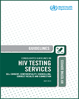 Cover of Consolidated Guidelines on HIV Testing Services