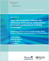 Cover of How can countries address the efficiency and equity implications of health professional mobility in Europe?