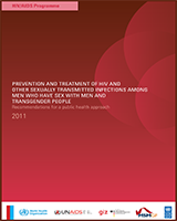 Cover of Guidelines: Prevention and Treatment of HIV and Other Sexually Transmitted Infections Among Men Who Have Sex with Men and Transgender People